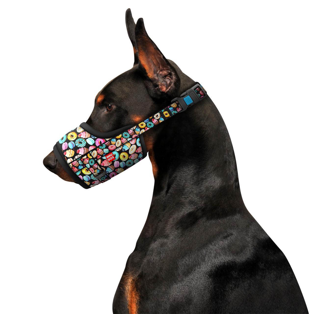 Намордник для собак нейлоновый Waudog Nylon регулируемый Пончики №1 обхват морды 14-20 см (5384) - фото 2 Намордник для собак нейлоновый Waudog Nylon регулируемый Пончики №1 обхват морды 14-20 см (5384) - фото 2