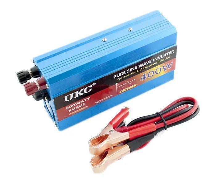 Перетворювач з чистою синусоїдою UKC AC/DC 12V 400W Синій