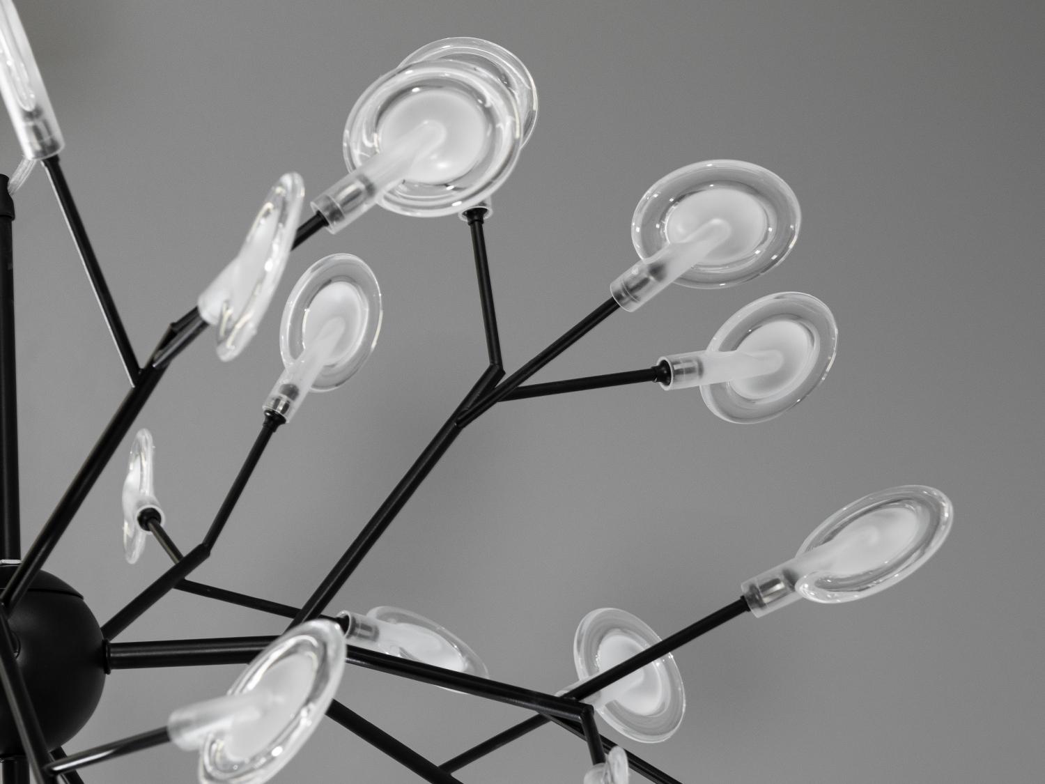 Люстра подвесная Светлячок 45 ламп Черный (887-45C BK) - фото 4 Люстра подвесная Светлячок 45 ламп Черный (887-45C BK) - фото 4