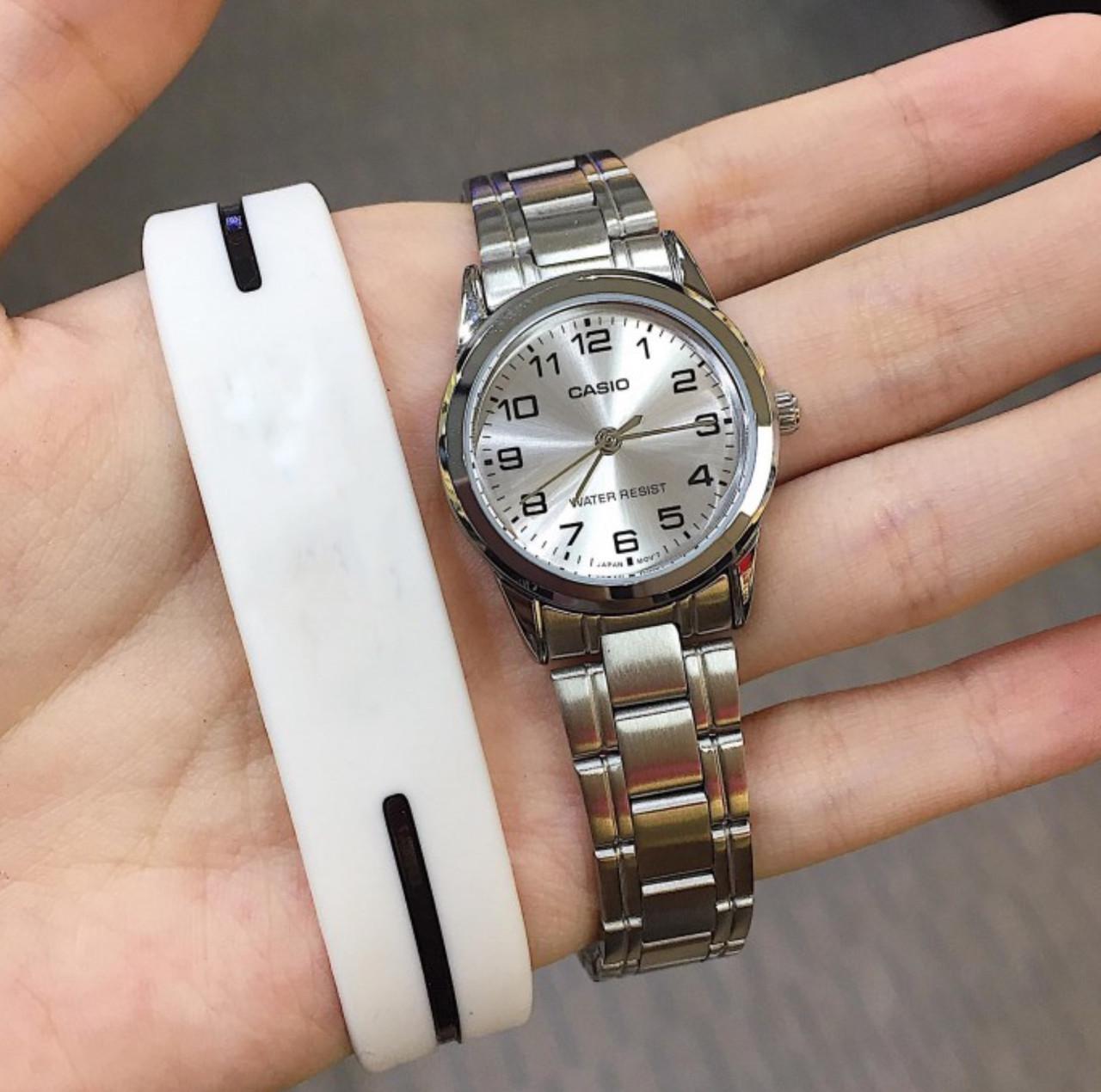 Наручные часы женские Casio LTP-V001D-7B d 25 мм Серебряный/Серый (2565634665) - фото 6