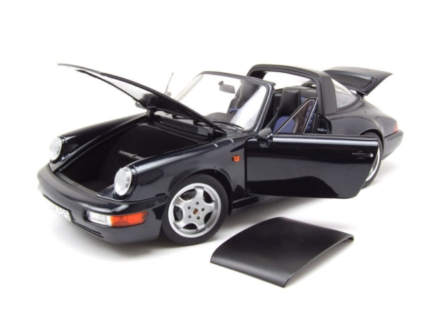 Модель автомобіля Norev 1:18 Porsche 911 964 Carrera 4 Targa 1991 Blue Metallic (187340) - фото 5