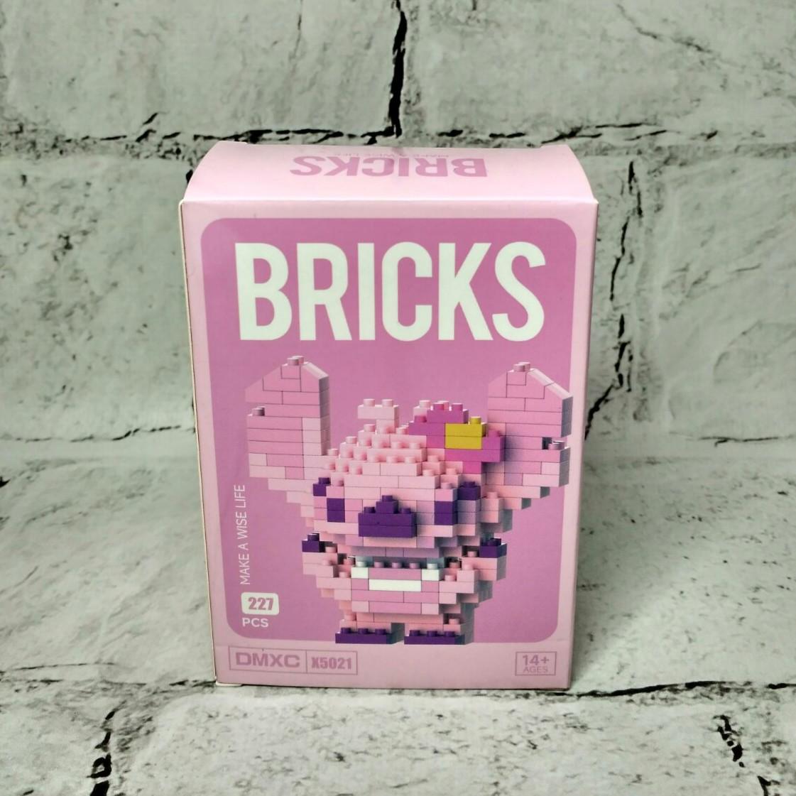 Конструктор фігурка BRICKS пікселі Стіч Ангел 227 деталей (X5021)