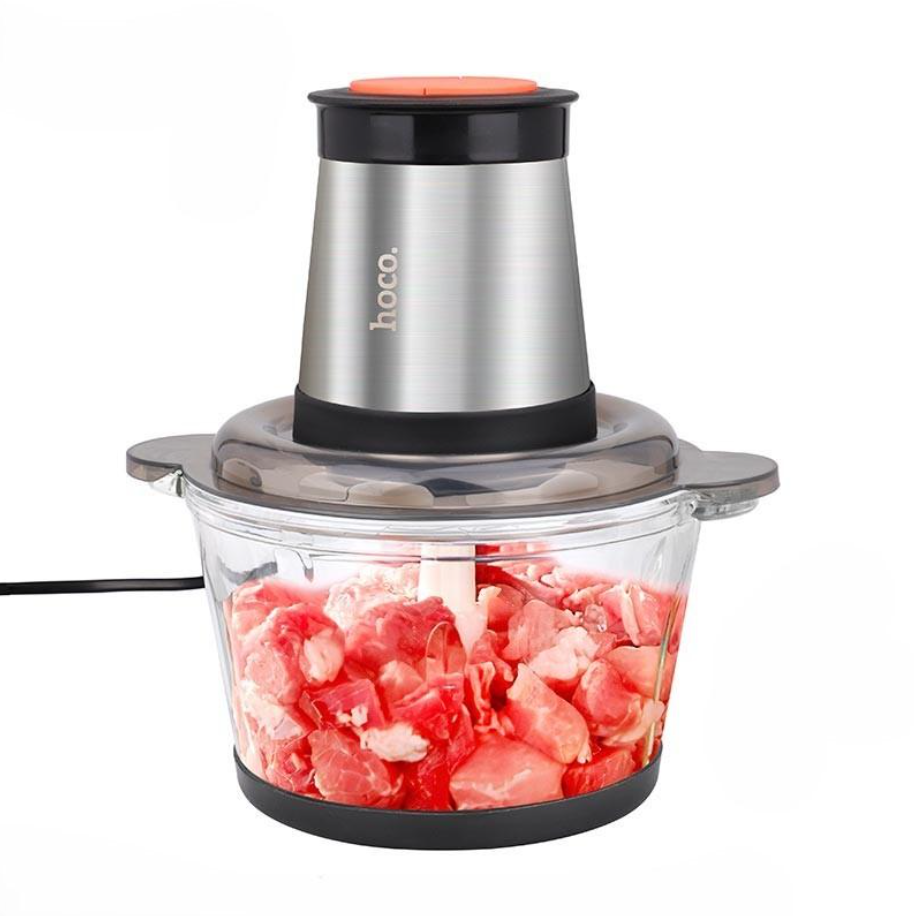 Подрібнювач для страв Hoco HA05A Kitchen electric meat grinder 300W 2 л Срібний