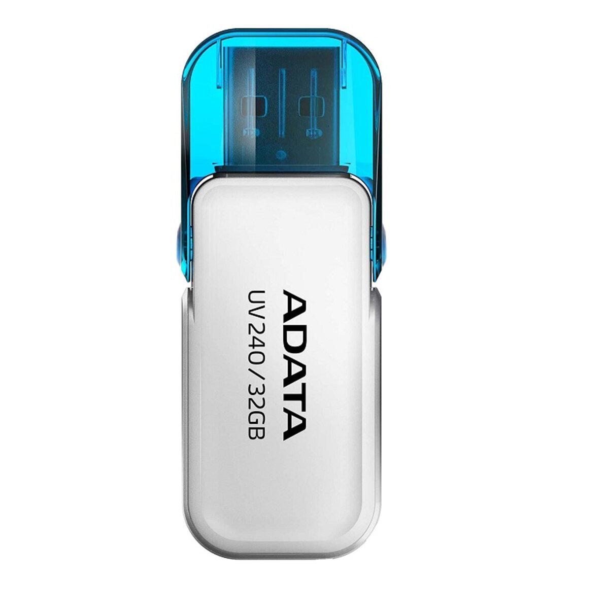 Флеш-память A-DATA AUV 240 USB2.0 32 Gb White (568855) - фото 3