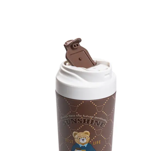 Термочашка Bears з керамічною колбою та коспусом із нержавіючої сталі 480 мл Коричневий (147-107-HP-14-15BR) - фото 5