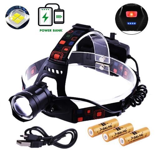 Ліхтар налобний XQ-218-HP50 з функцією PowerBank (1348376659) - фото 3 Ліхтар налобний XQ-218-HP50 з функцією PowerBank (1348376659) - фото 3