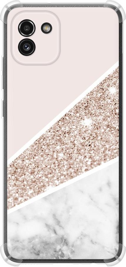 Чехол на Samsung Galaxy A03 A035F Пастельный мрамор (4342sp-2499-42517)