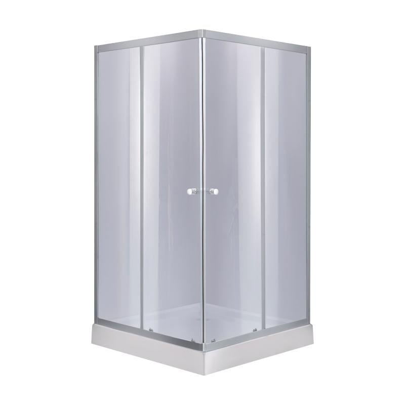 Душевая кабина Lidz Wawel SC90x90.SAT.LOW.GR квадратная 185 см и поддон Mazur акриловый ST90x90x16 см (25087457)