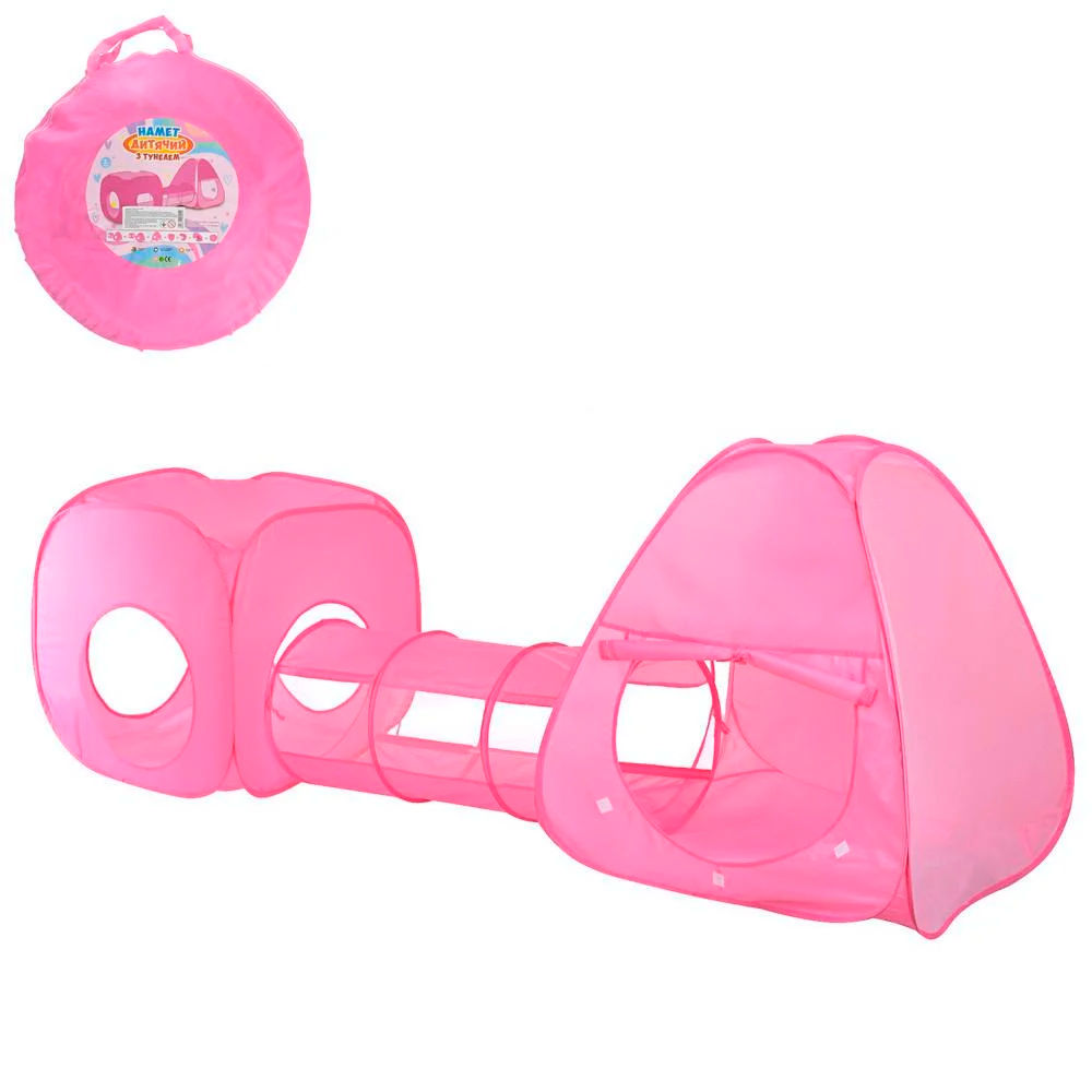 Палатка детская с туннелем Bambi Розовый (63-75-M 2958-1) Палатка детская с туннелем Bambi Розовый (63-75-M 2958-1)