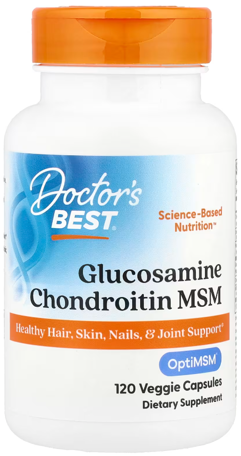 Комплекс Хондропротектор Глюкозамин Хондроитин МСМ Doctors Best Glucosamine Chondroitin MSM with OptiMSM 120 капсул