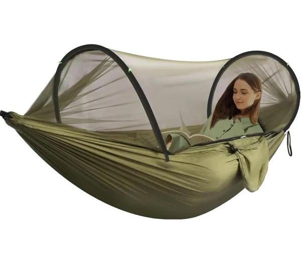 Гамак Corning с москитной сеткой нейлоновый 245х120 см выдерживает до 240 кг. (29437144)