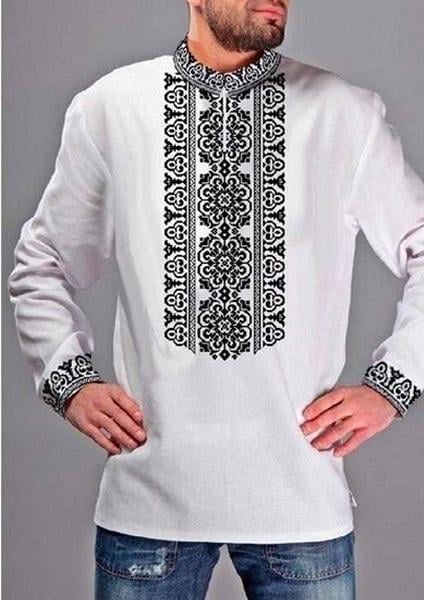 Заготовка для вишивки нитками або бісером сорочка СЧД-279 домоткане полотно