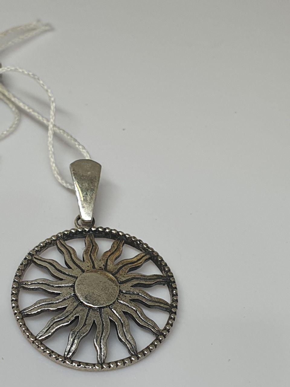 Подвеска Серебряный Солнце черненое 925 проба (26943024) - фото 4 Подвеска Серебряный Солнце черненое 925 проба (26943024) - фото 4