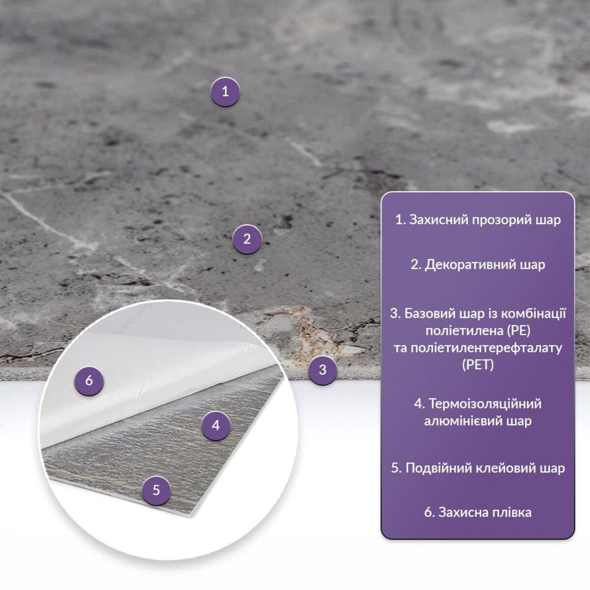 Плитка стінова самоклеюча 600х300х2 мм (SW-00002337) - фото 2