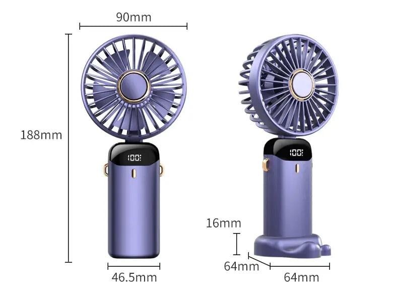 Вентилятор міні ручний з акумулятором (27062560) - фото 4 Вентилятор міні ручний з акумулятором (27062560) - фото 4