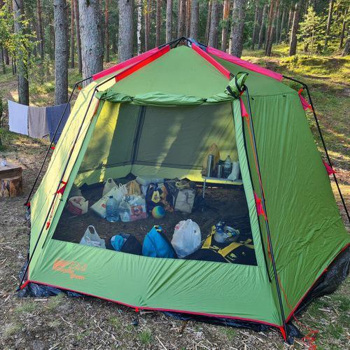 Туристическая беседка-палатка Tramp Lite Mosquito 4,3х3,7х2,25 м Зеленый - фото 8