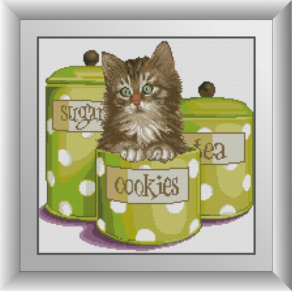 Алмазна мозаїка Dream Art Пустотливе кошеня 41x41 см (1309820860)