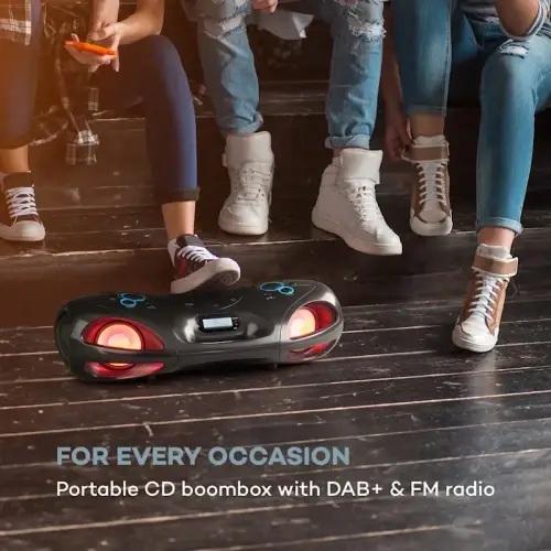 Бумбокс Auna Spacewoofer DAB Boombox CD (10036341) - фото 8