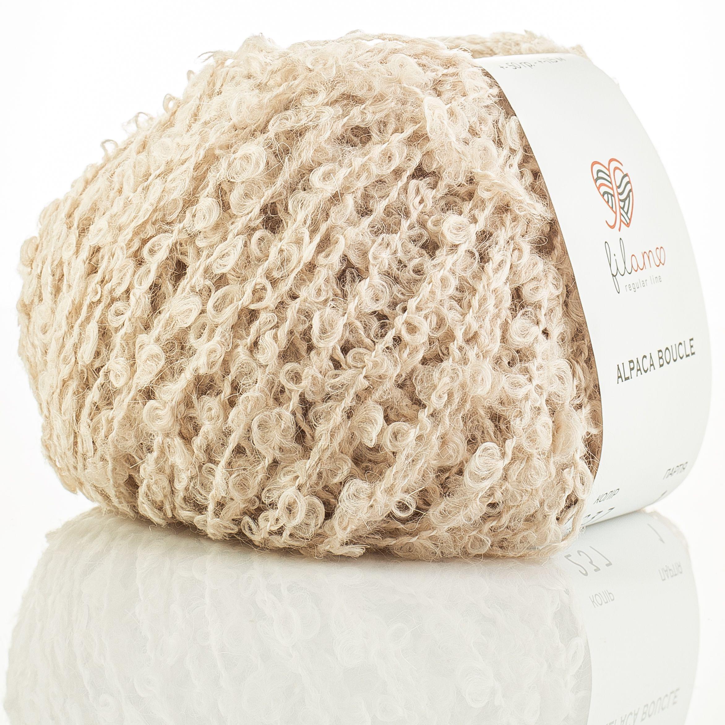 Пряжа букле Filamo Alpaca Boucle 237 светлый беж (3957)