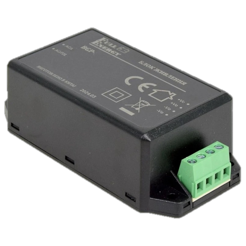 Блок живлення імпульсний Full Energy BGP-125UST в пластиковому корпусі 12V 5А 60 Вт Чорний (34975019) Блок живлення імпульсний Full Energy BGP-125UST в пластиковому корпусі 12V 5А 60 Вт Чорний (34975019)