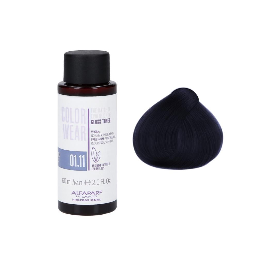 Краска тонирующая жидкая Alfaparf Color Wear Gloss Toner 01.11 60 мл (8022297144559)