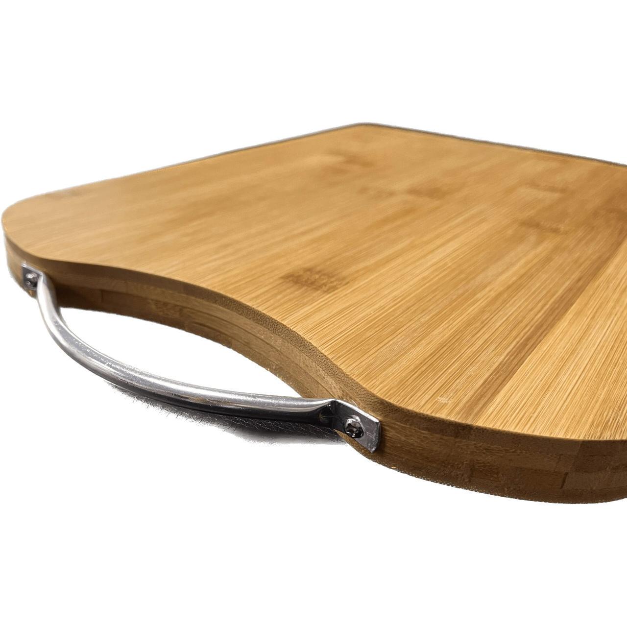 Доска кухонная для нарезки бамбуковая Eurogold с металлической ручкой 33х24 см (2551215914) - фото 2