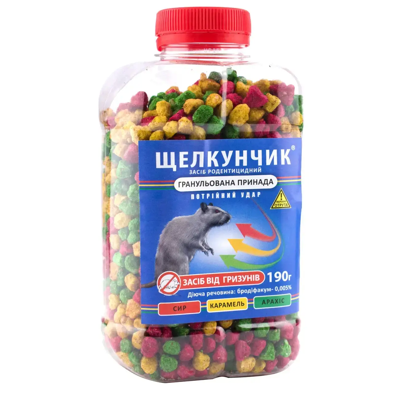 Гранулы микс против крыс и мышей Щелкунчик 190 г 10 шт. (45c57419)