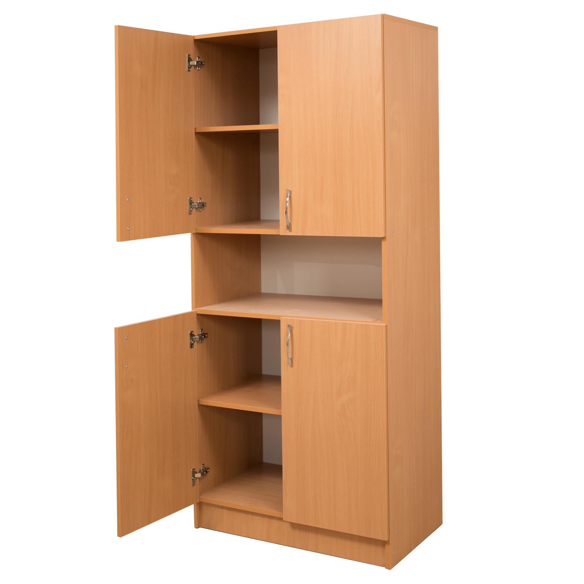 Шафа для документів Goydalka закрита 4-х дверна з нішою ЛДСП/кромка ПВХ 800х450х1800 мм Бук (42410) - фото 2 Шафа для документів Goydalka закрита 4-х дверна з нішою ЛДСП/кромка ПВХ 800х450х1800 мм Бук (42410) - фото 2