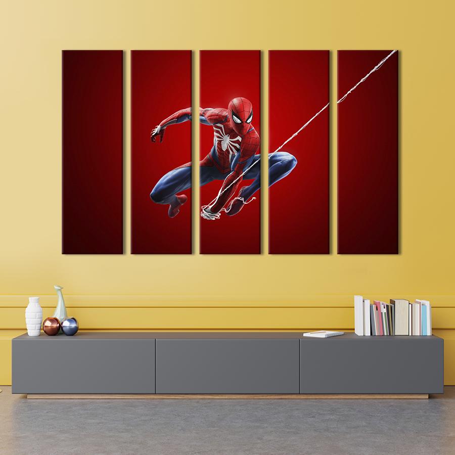 Модульная картина из 5 частей Spider-Man: Web of Shadows 87x50 см (672-51)