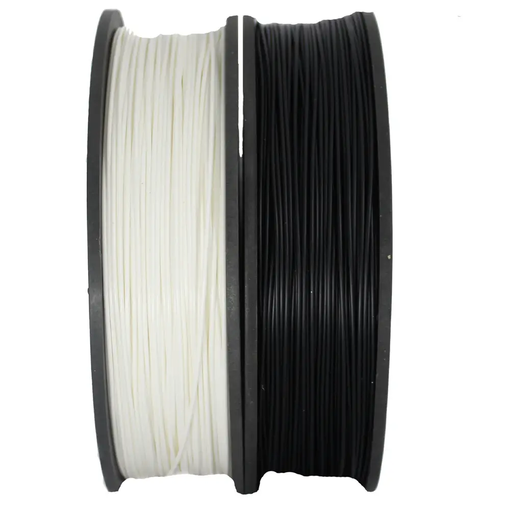 Набор 2в1 PLA филамент пластик для 3D печати Pochatok Filament 1,75 мм 0,75 кг Черный/Теплый белый (16003)