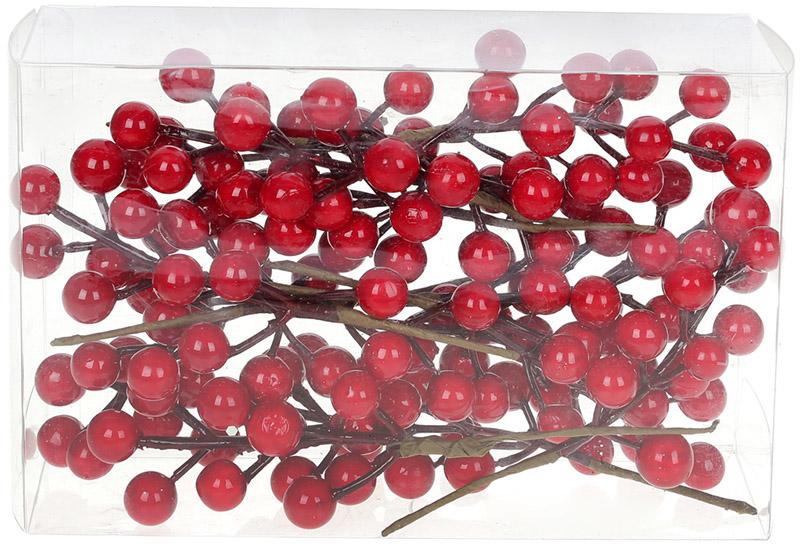 Набор декоративных веточек Бордовые ягоды 22 см 12 шт. (BD-YE1-015)