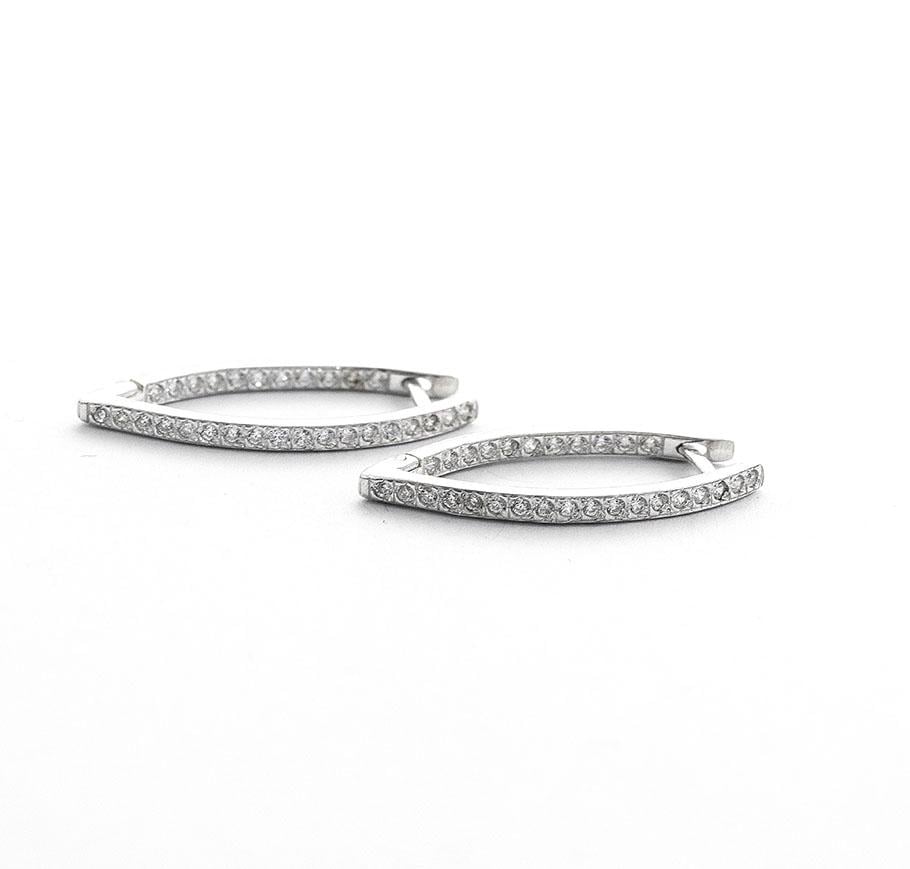 Серьги серебряные прищепки Maxi Silver 8101 (88101)