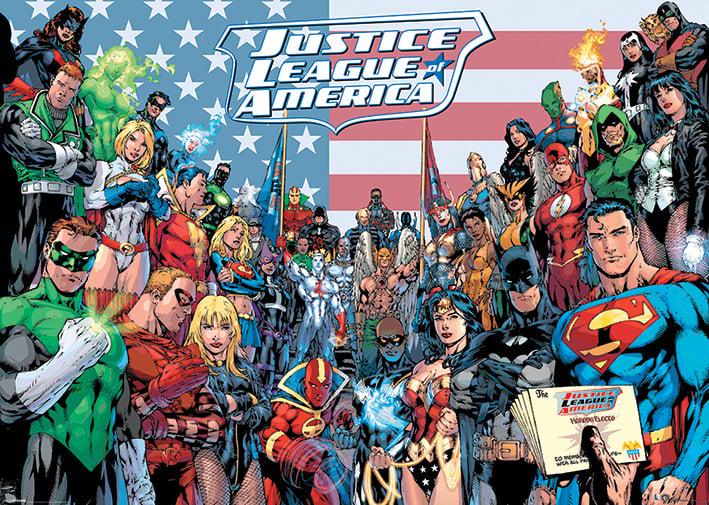 Постер плакат DC Comics JLA Classic Group 100x140 см