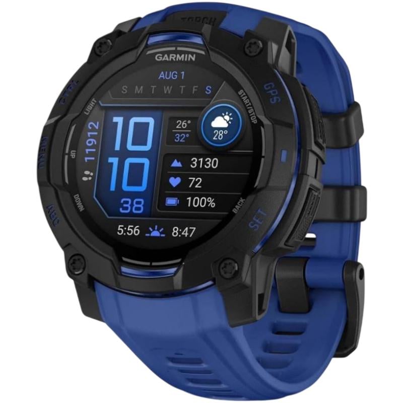 Смарт-часы Garmin Instinct 3 45 мм AMOLED 1,2" GPS NFC WR100 Blue/Black (010-02936-03) Смарт-часы Garmin Instinct 3 45 мм AMOLED 1,2" GPS NFC WR100 Blue/Black (010-02936-03)