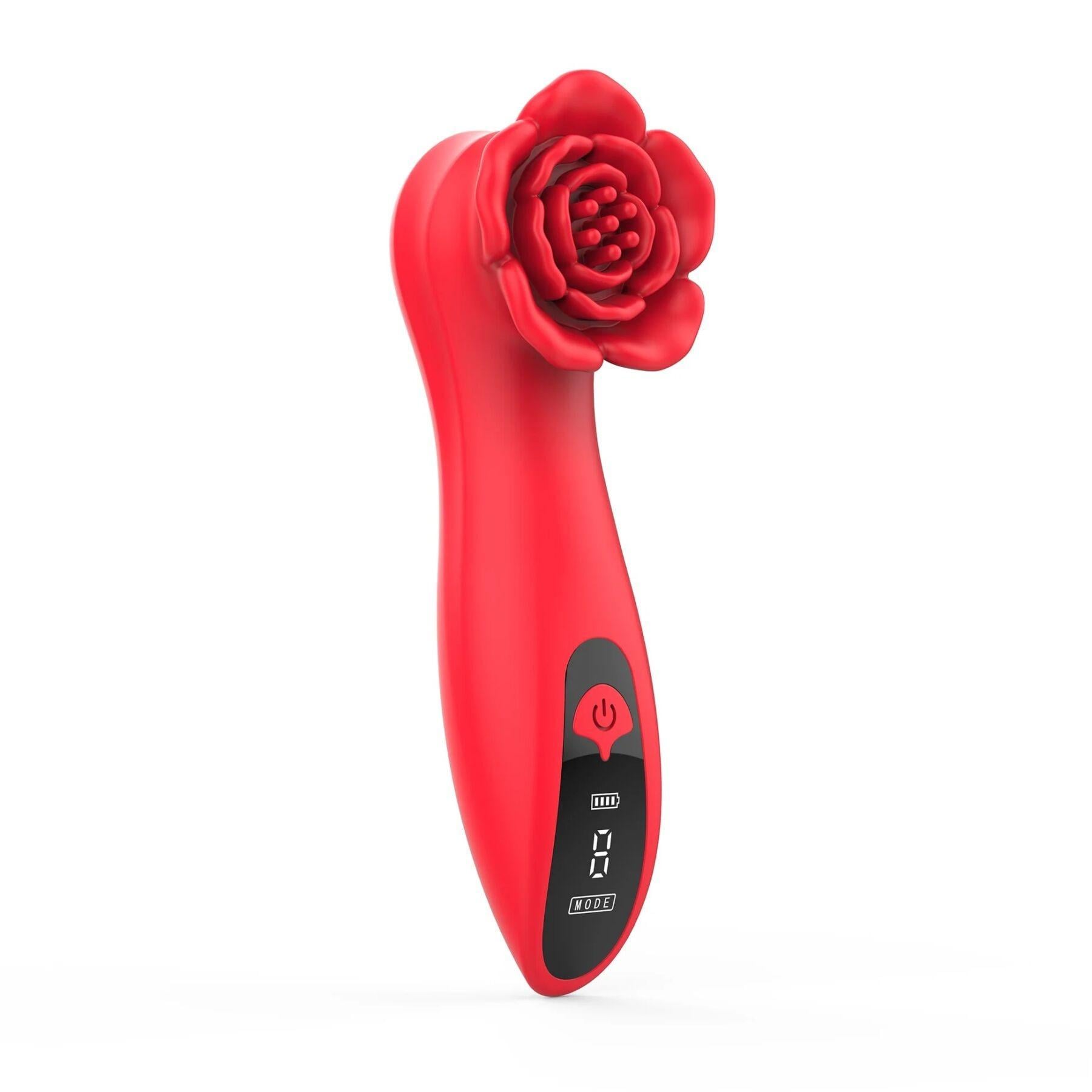 Стимулятор клиторальный Loviss Tona Rose 13,3 см Красный (57209)