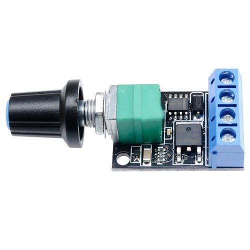Регулятор скорости мотора ШИМ DC 5-16В 10А Mini PWM оборотов 0-99% (285129)