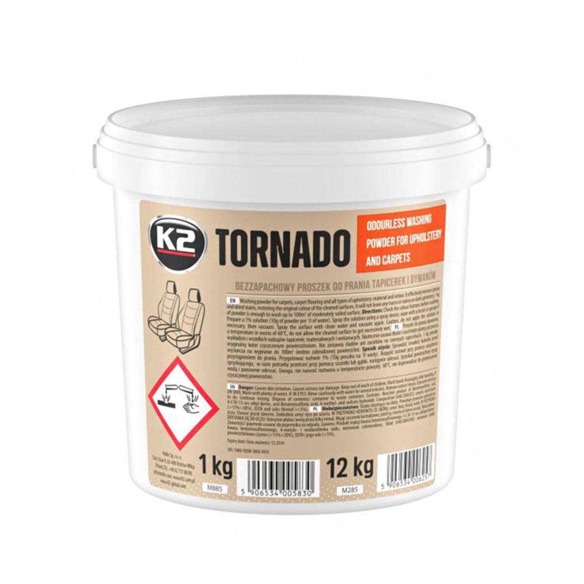 Очиститель тканевой обивки K2 Tornado 1 кг