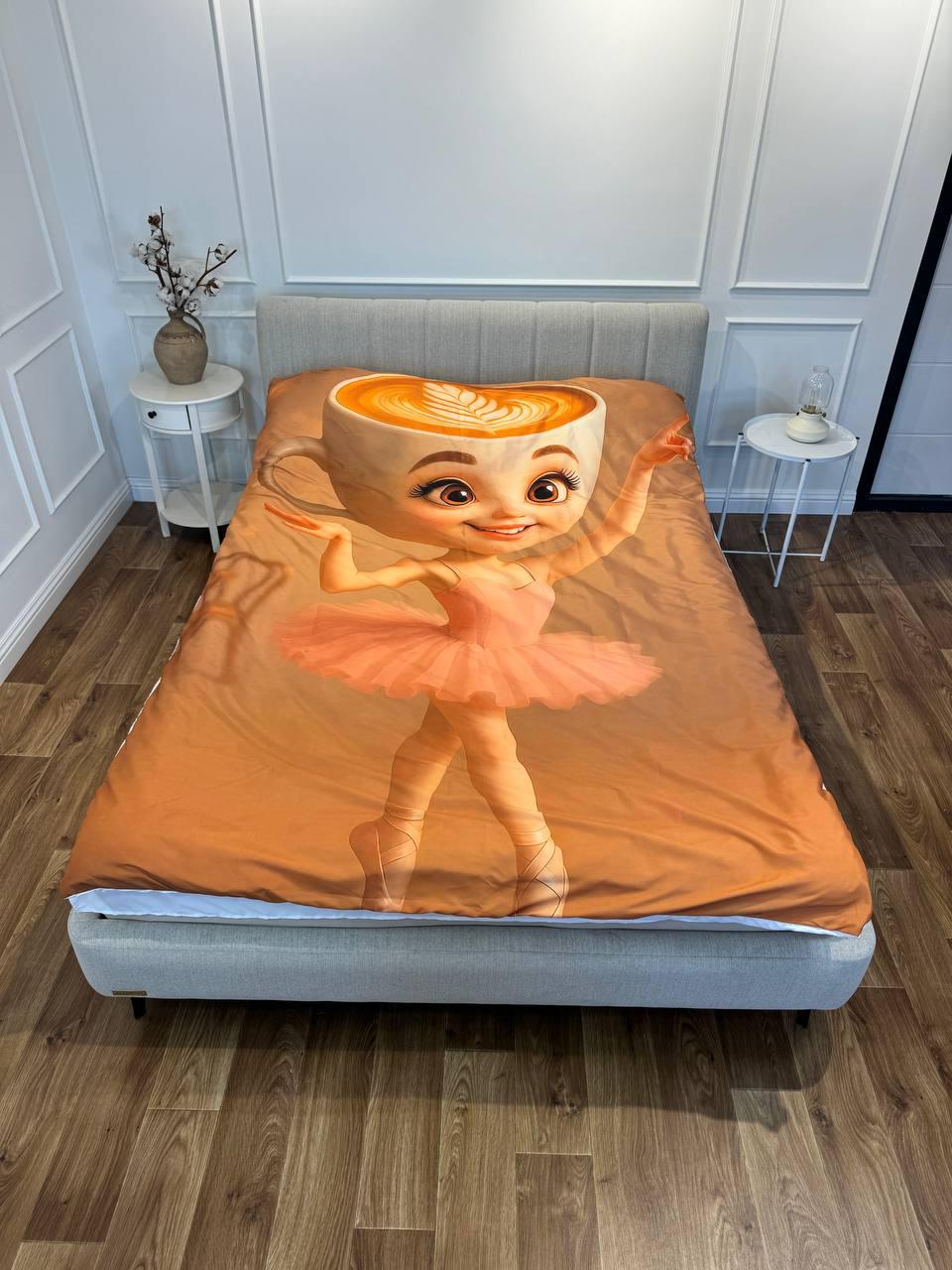 Комплект постельного белья Ballerina Cappuccino из микросатина полуторный (14836_50)