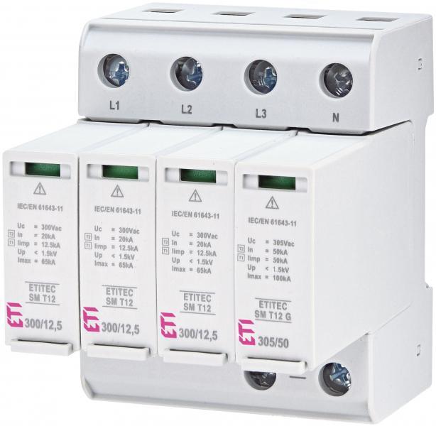 Ограничитель перенапряжения ETI ETITEC SM T12 4Р 65 кА 300 В (2440550)
