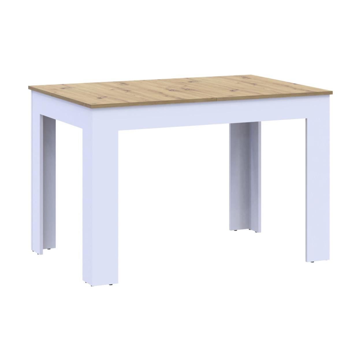 Стол на кухню Doros Флинт 120/170х80х78 см Белый/Дуб артизан (DRS-011442)