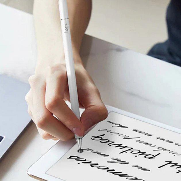 Стилус для емкостных сенсорных экранов Hoco Fluent series universal capacitive pen GM103 White (570352) - фото 5 Стилус для емкостных сенсорных экранов Hoco Fluent series universal capacitive pen GM103 White (570352) - фото 5