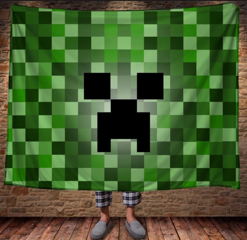 Плед с 3D принтом Minecraft Green 150х200 см (epi_0255)