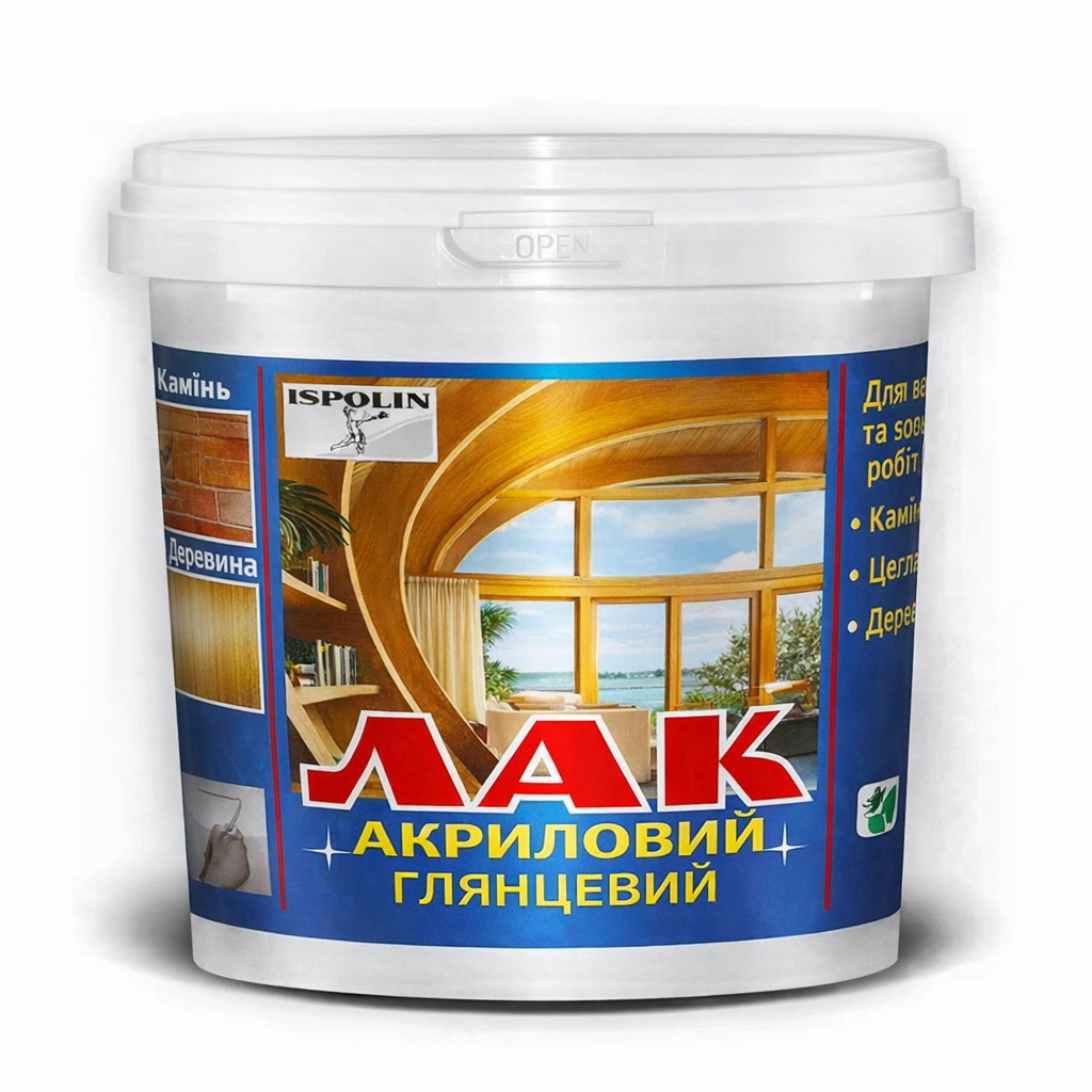 Лак акриловый Ispolin универсальный глянцевый 2 л (28716192)