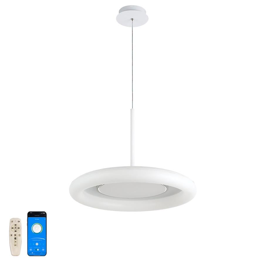 Люстра светодиодная подвесная 797MD6006 500 WH с пультом 70W Белый