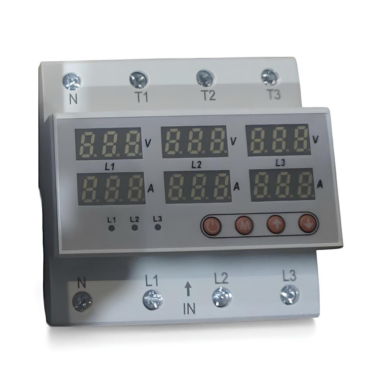 Реле напруги та струму VA3 63A трифазне