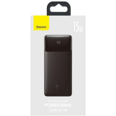 Повербанк Baseus Bipow Digital Display 15W 20000 mAh Black (PPDML-J01) - фото 10