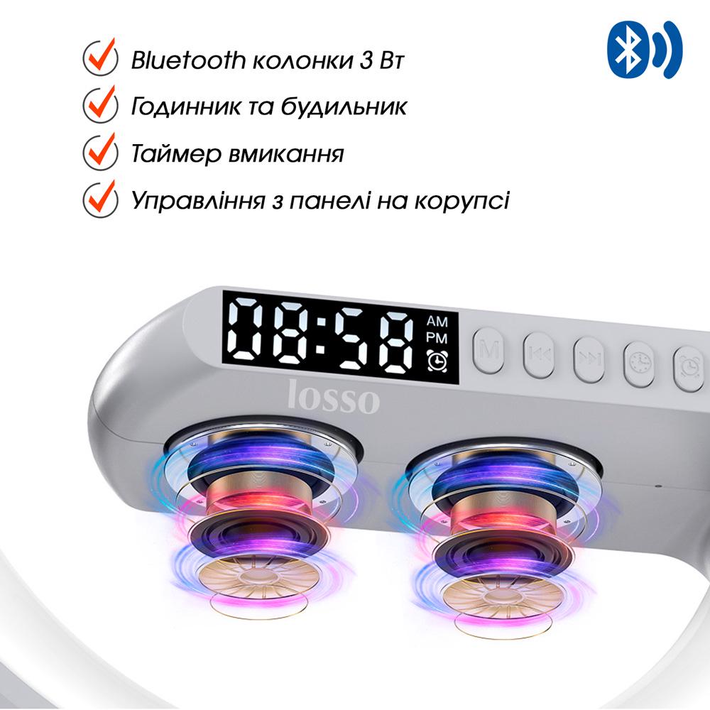 Нічник LOSSO G-Luminate LED RGB RGB Bluetooth з колонками 15W Чорний (391901721) - фото 7