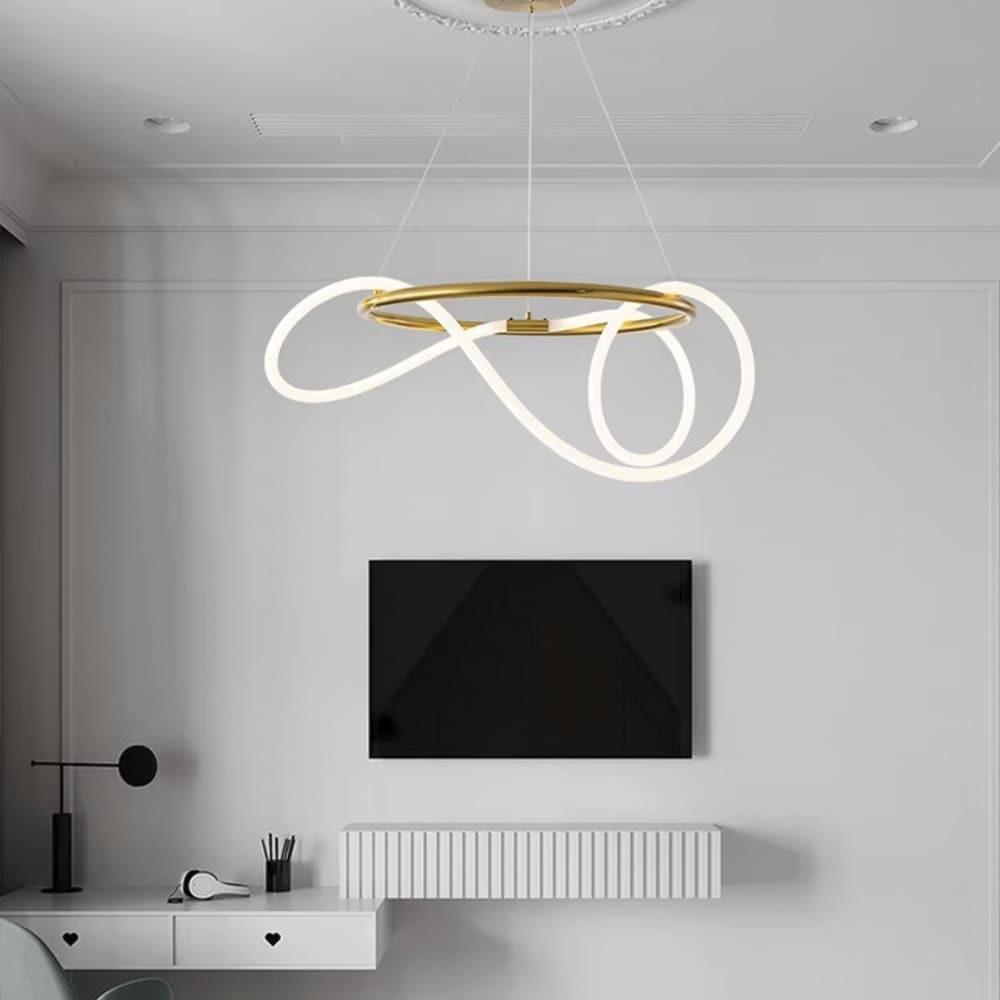 Люстра кольцевая ELISION с гибкой LED лентой Ø 60 см Латунь (JU 22-600 AB)