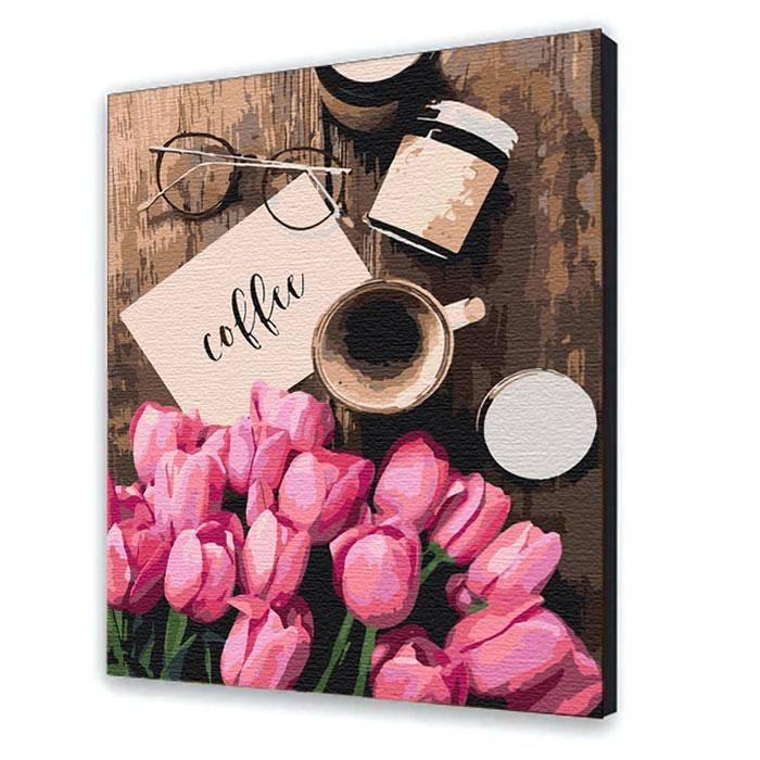 Картина по номерам Кофе с красками и кистями 40х50 см Multicolor (812618943)