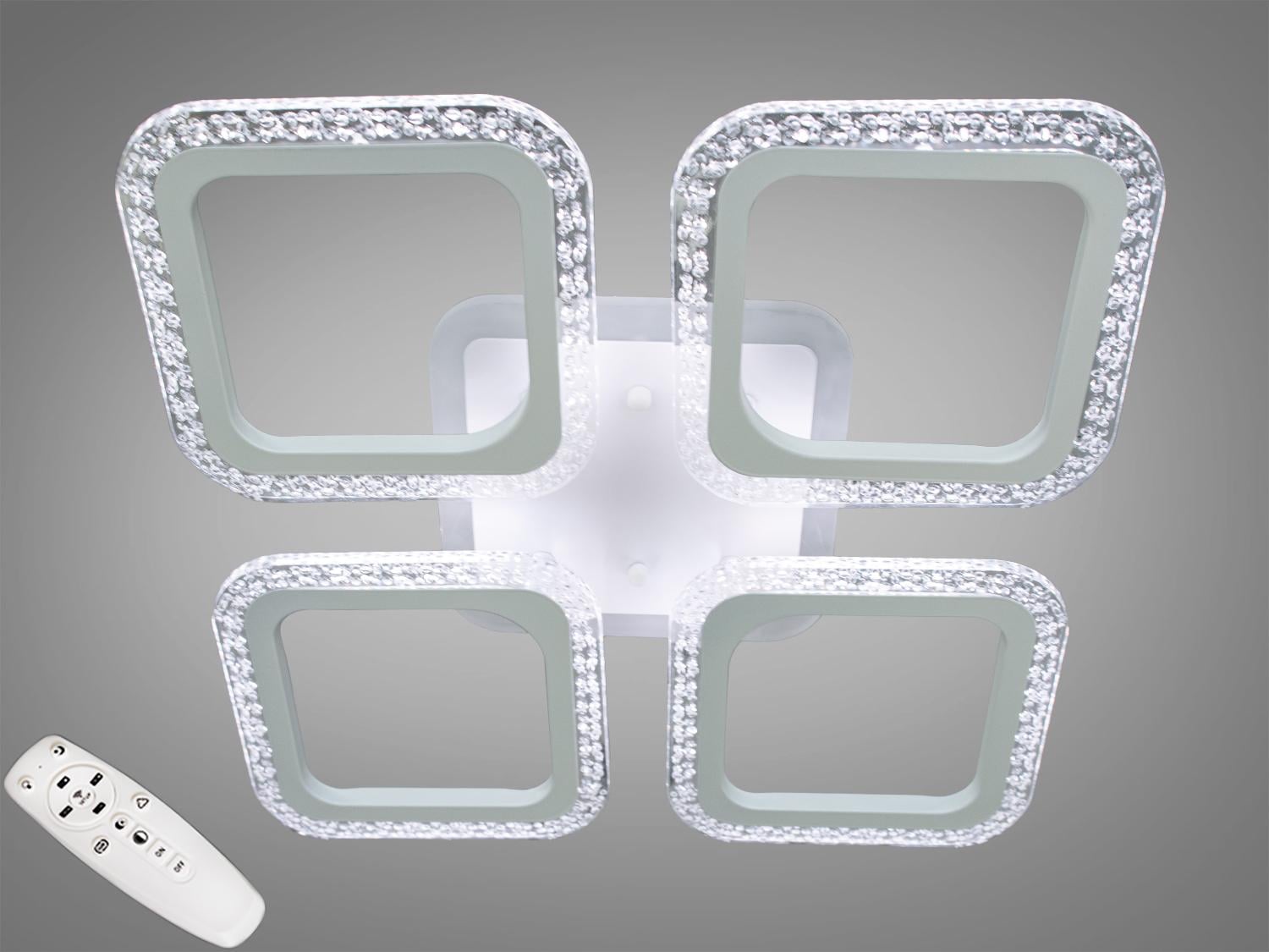 Люстра LED потолочная Diasha пульт 55W AS8170/4WH 3col dim Белый
